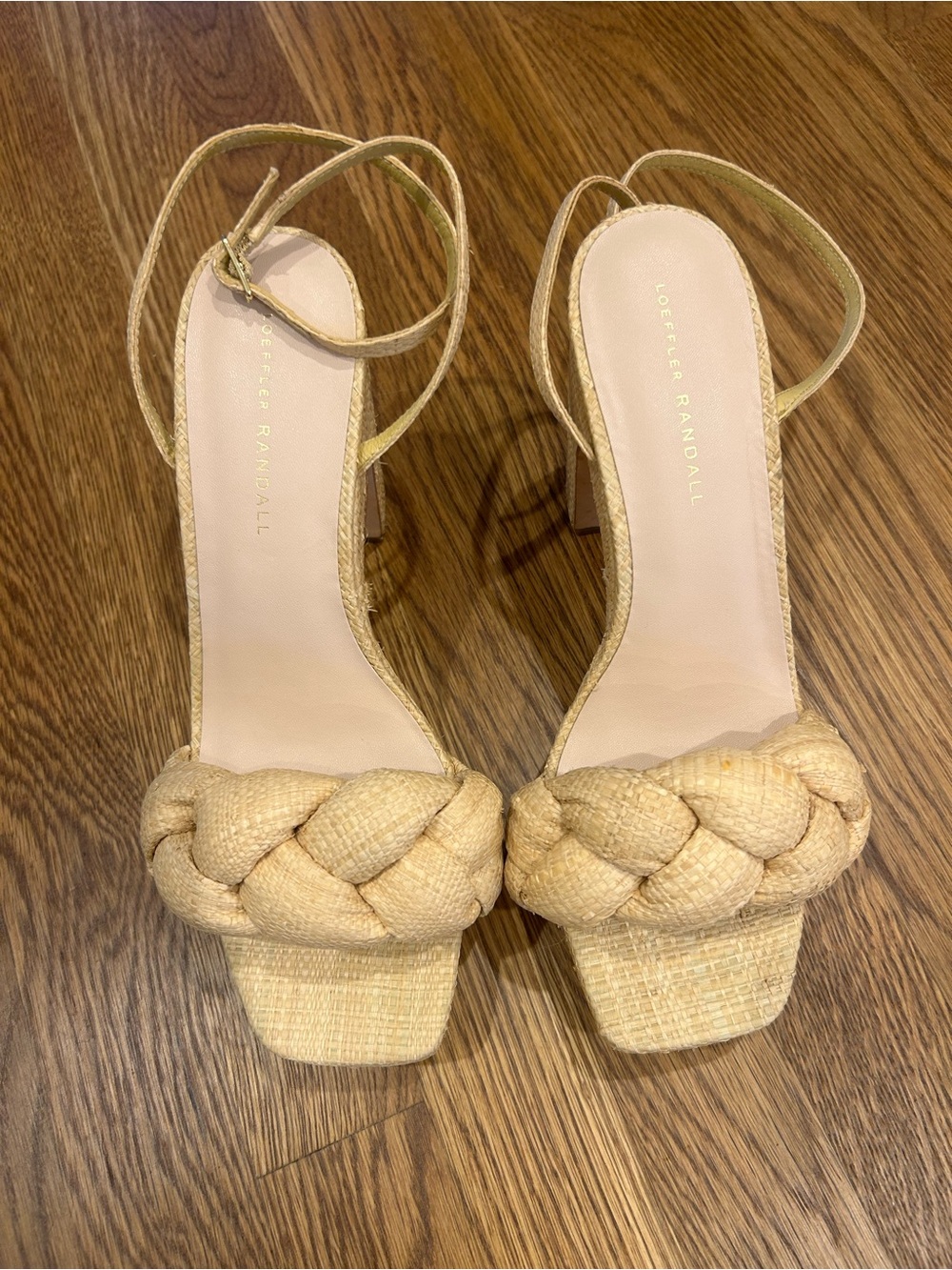 Loeffler Randall Fae Braided Raffia Platform Sandals 9.5 $425 - Picture 4 of 10